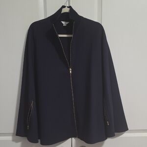 Elegant Navy Women's Jacket/Cape